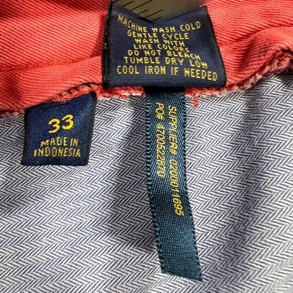 Polo Ralph Lauren Shorts Classic Fit Pima Cotton Pink/Red Men's 33 / 9" Inseam - Picture 10 of 10